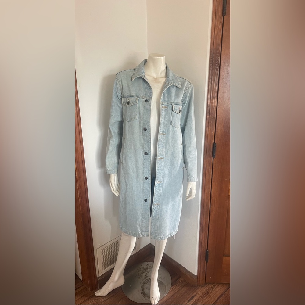 TNA Light Blue Denim Longline Jacket